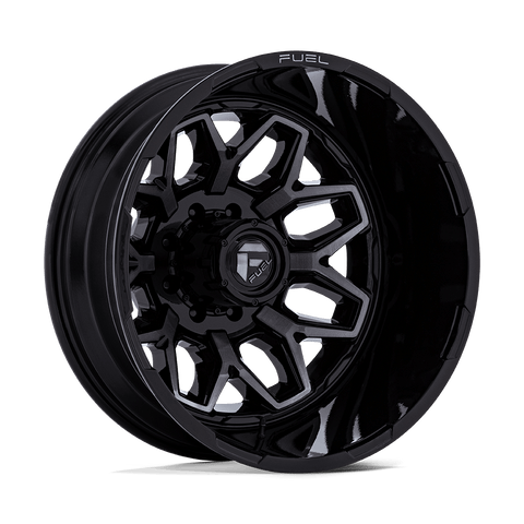 FUEL D875 FLUX DUALLY GLOSS BLACK BRUSH-FC GRAY TINT WHEELS | 22X8.25 | 8X170 | OFFSET: -201MM | CB: 125.1MM