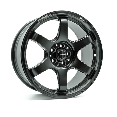 SUPERSPEED RF06RR MATTE BLACK WHEELS | 18X9.5 | 5X100 | OFFSET: 42MM | CB: 73.1MM