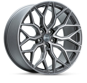 VOSSEN HF2 MATTE GUNMETAL GRAY WITH MACHINED SPOKE FACES AND OUTER LIP AND A DARK TINT WHEELS | 24X10 | 5X150 | OFFSET: 32MM | CB: 110.1MM