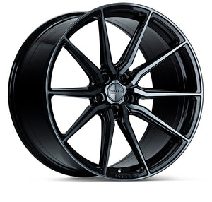 VOSSEN HF3 GLOSS BLACK WITH MACHINED SPOKE FACES AND DOUBLE DARK TINT WHEELS | 21X10.5 | 5X112 | OFFSET: 42MM | CB: 66.5MM