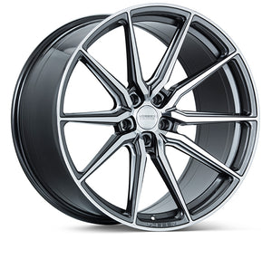 VOSSEN HF3 GLOSS GRAPHITE GRAY WITH MACHINED POLISHED SPOKE FACES WHEELS | 20X10.5 | 5X112 | OFFSET: 45MM | CB: 66.5MM