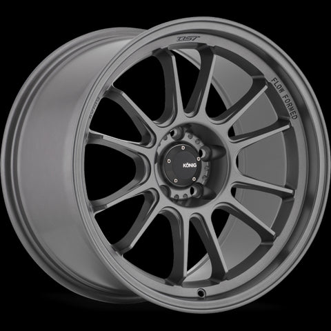 KONIG HYPERGRAM MATTE GRAY WHEELS | 18X11 | 5X114.3 | OFFSET: 15MM | CB: 73.1MM