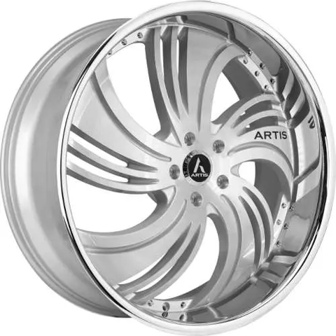 LEXANI AVENUE SILVER MACHINED FACE WITH SS LIP WHEELS | 26X10 | 5X120.65 | OFFSET: 10MM | CB: 74.1MM