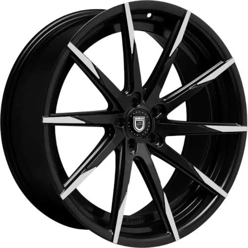 LEXANI CSS-15 GLOSS BLACK MACHINED TIPS WHEELS | 24X9 | 5X114.3 | OFFSET: 32MM | CB: 78.1MM