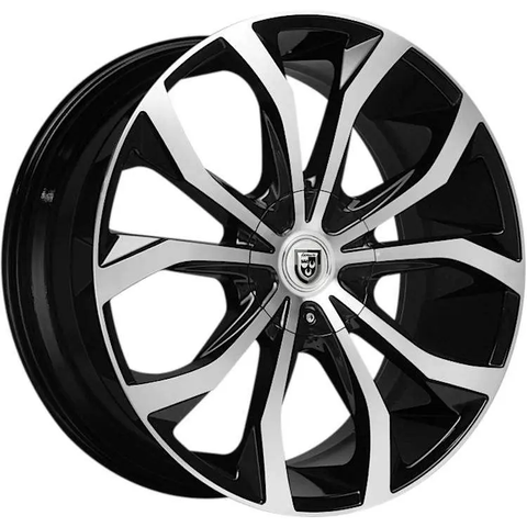 LEXANI LUST GLOSS BLACK MACHINED FACE WHEELS | 28X10 | 6X139.7 | OFFSET: 15MM | CB: 108MM