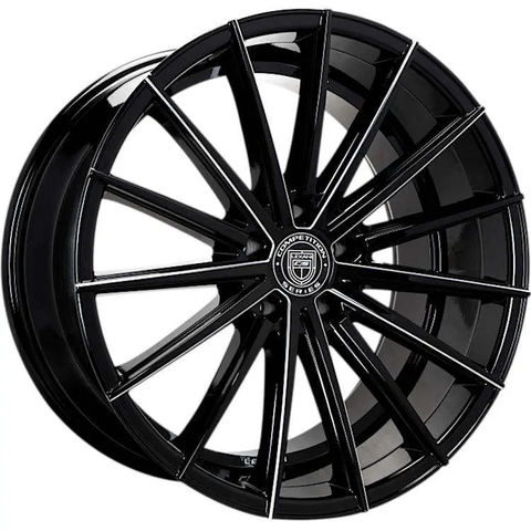 LEXANI PEGASUS GLOSS BLACK MILLED WHEELS | 20X10 | 5X112 | OFFSET: 48MM | CB: 74.1MM