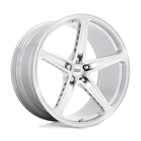 OHM AMP SILVER MACHINED WHEELS | 21X10.5 | 5X120 | OFFSET: 30MM | CB: 64.15MM