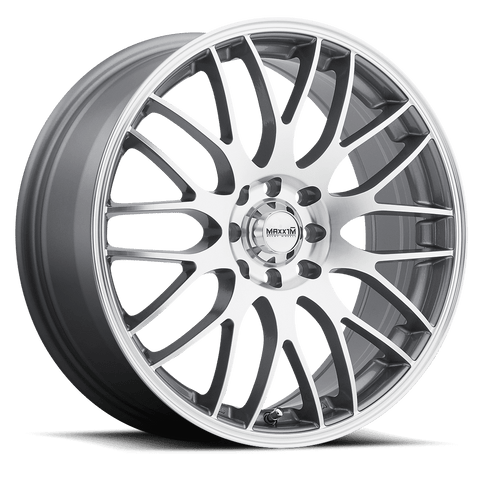 MAXXIM MAZE SILVER WITH MACHINED FACE WHEELS | 15X6.5 | 4X100/4X114.3 | OFFSET: 38MM | CB: 73.1MM