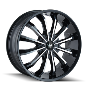 MAZZI 341 FUSION GLOSS BLACK MACHINED WHEELS | 20X8.5 | 5X112/5X120 | OFFSET: 35MM | CB: 74.1MM