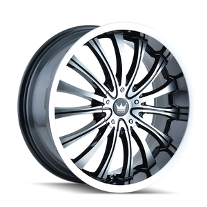 MAZZI 351 HYPE GLOSS BLACK MACHINED WHEELS | 18X7.5 | 5X100/5X114.3 | OFFSET: 40MM | CB: 72.62MM