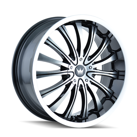 MAZZI 351 HYPE GLOSS BLACK MACHINED WHEELS | 18X7.5 | 5X100/5X114.3 | OFFSET: 40MM | CB: 72.62MM