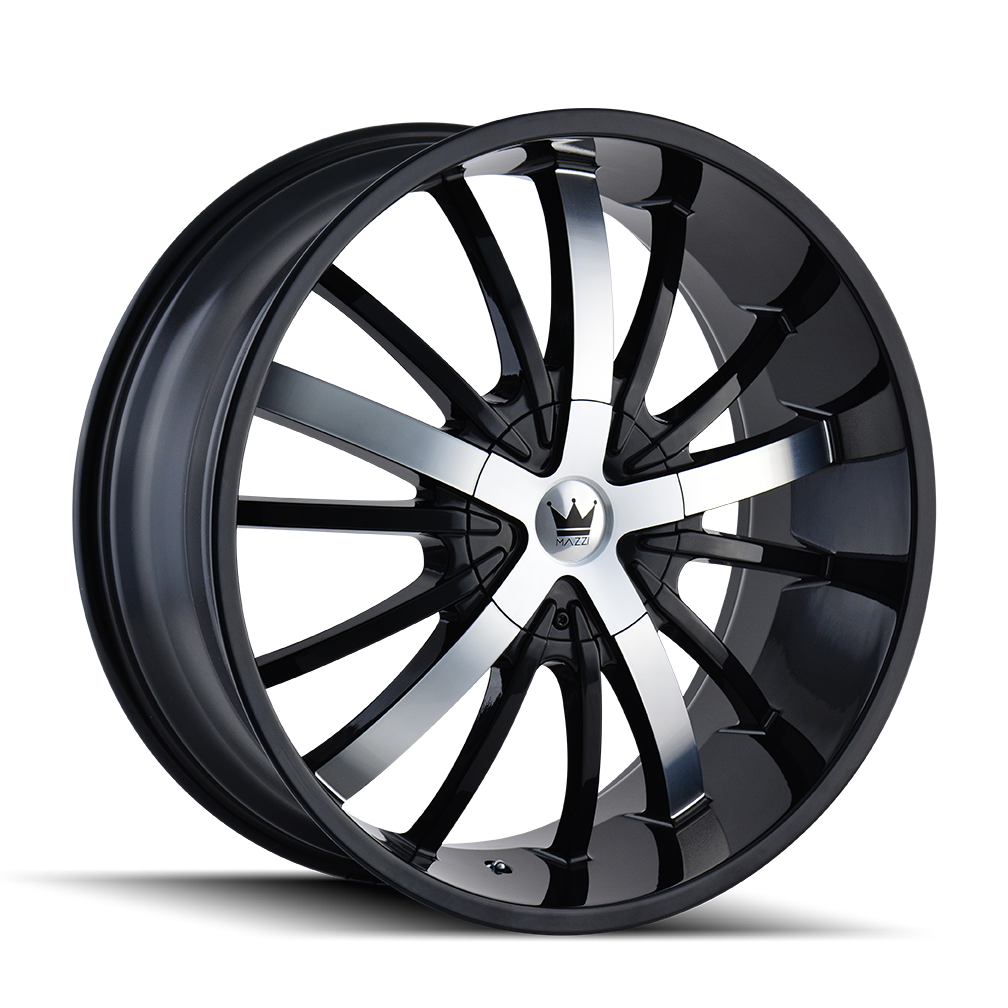 MAZZI 364 ESSENCE GLOSS BLACK MACHINED WHEELS | 22X9.5 | 5X115/5X120 | OFFSET: 18MM | CB: 74.1MM