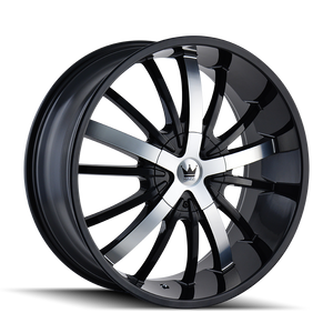 MAZZI 364 ESSENCE GLOSS BLACK MACHINED WHEELS | 22X9.5 | 5X115/5X120 | OFFSET: 18MM | CB: 74.1MM