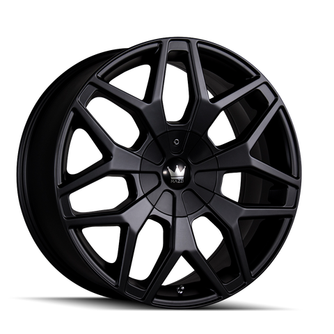 MAZZI 367 PROFILE MATTE BLACK WHEELS | 20X8.5 | 5X108/5X114.3 | OFFSET: 35MM | CB: 72.62MM