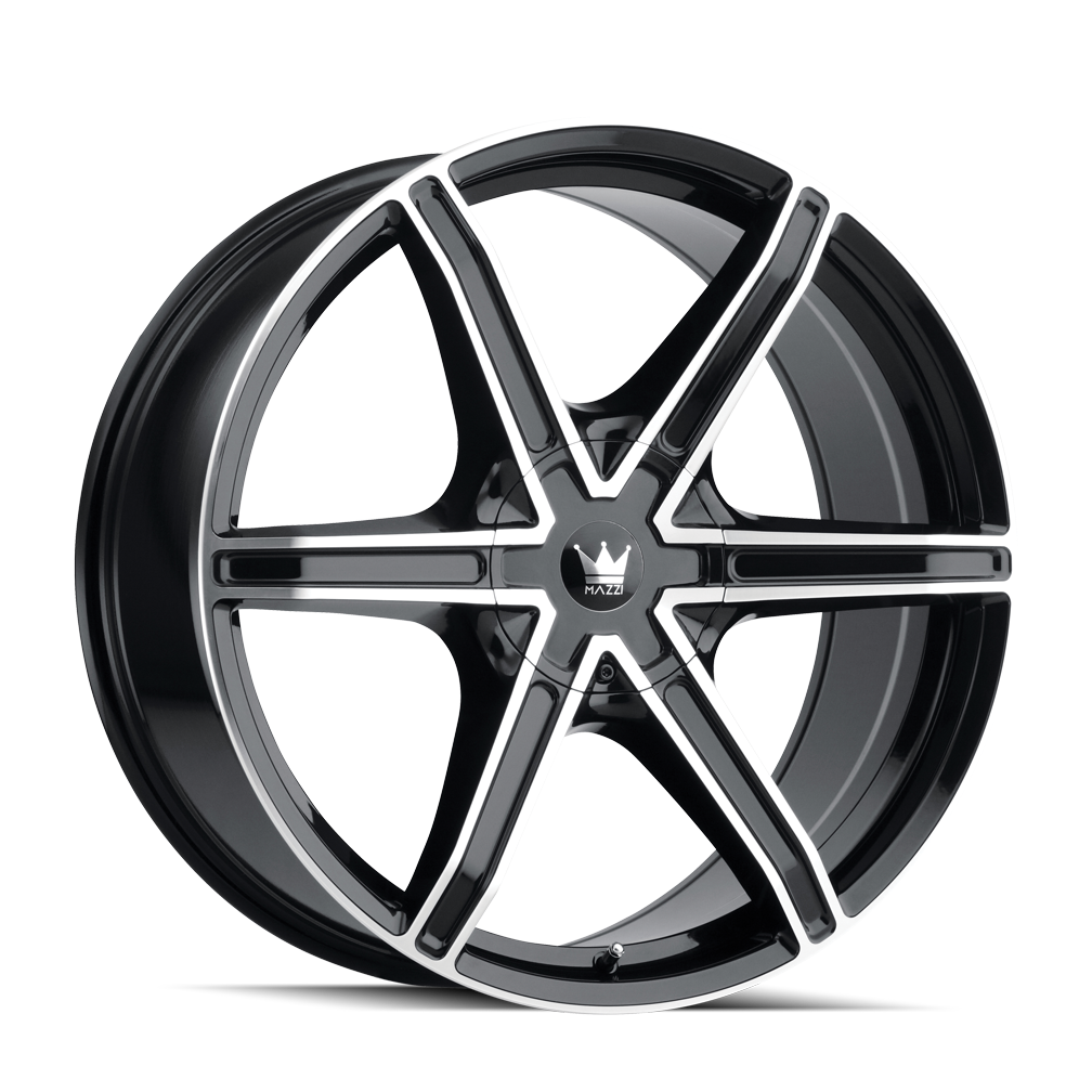 MAZZI 371 STILTS GLOSS BLACK MACHINED WHEELS | 18X8 | 5X110/5X127 | OFFSET: 30MM | CB: 71.5MM