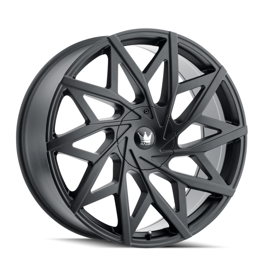 MAZZI 372 BIG EASY MATTE BLACK WHEELS | 18X8 | 5X108/5X114.3 | OFFSET: 35MM | CB: 72.6MM