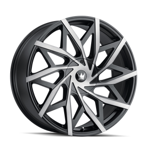 MAZZI 372 BIG EASY MATTE BLACK MACHINED WITH DARK WHEELS | 20X8.5 | 6X135/6X139.7 | OFFSET: 30MM | CB: 106MM