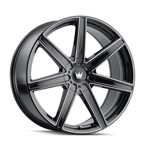 MAZZI 376 LAGUNA GLOSS BLACK MILLED WHEELS | 20X8.5 | 5X114.3/5X127 | OFFSET: 35MM | CB: 72.6MM