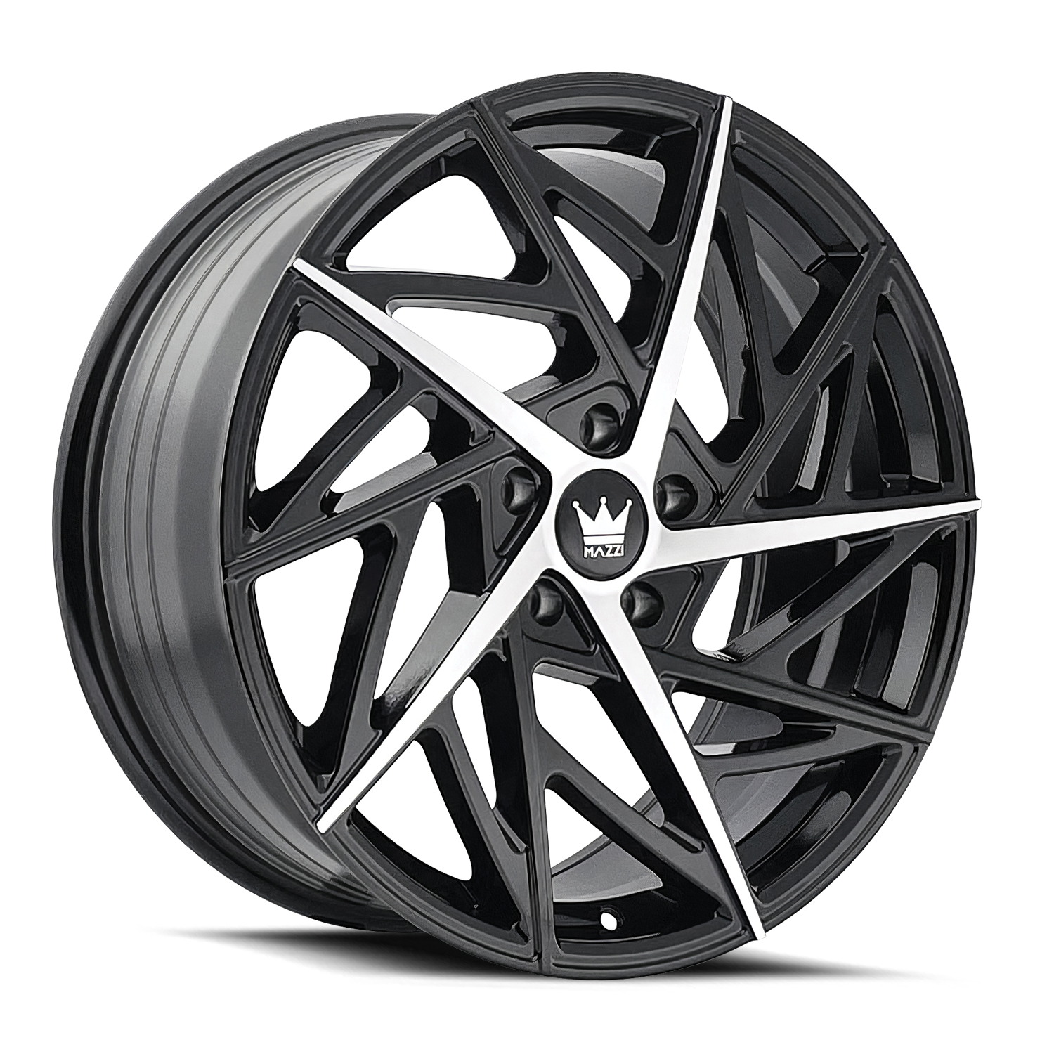 MAZZI 377 FREESTYLE GLOSS BLACK MACHINED WHEELS | 20X8.5 | 5X108 | OFFSET: 35MM | CB: 63.5MM