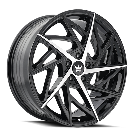 MAZZI 377 FREESTYLE GLOSS BLACK MACHINED WHEELS | 18X8 | 5X112 | OFFSET: 35MM | CB: 66.56MM