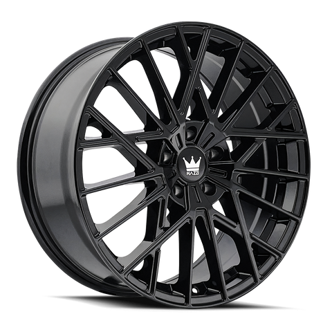 MAZZI 378 JINX GLOSS BLACK WHEELS | 18X8 | 5X112 | OFFSET: 40MM | CB: 66.56MM