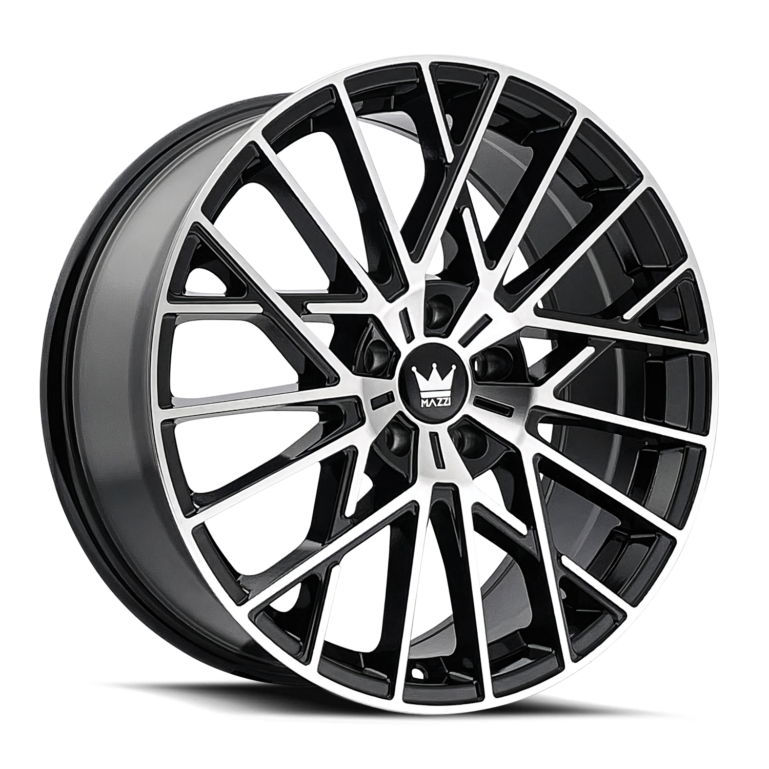 MAZZI 378 JINX GLOSS BLACK MACHINED WHEELS | 18X8 | 5X114.3 | OFFSET: 40MM | CB: 72.6MM