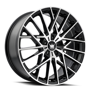 MAZZI 378 JINX GLOSS BLACK MACHINED WHEELS | 18X8 | 5X114.3 | OFFSET: 40MM | CB: 72.6MM