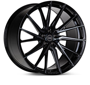 VOSSEN HF4T GLOSS BLACK WITH MACHINED SPOKE FACES AND A DARK TINT WHEELS | 20X9 | 5X112 | OFFSET: 25MM | CB: 66.56MM