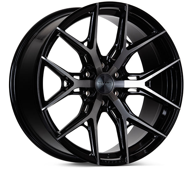 VOSSEN HF6-4 GLOSS BLACK WITH MACHINED SPOKE FACES AND A DARK TINT WHEELS | 22X9.5 | 6X139.7 | OFFSET: 20MM | CB: 106.1MM