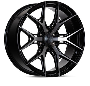 VOSSEN HF6-4 GLOSS BLACK WITH MACHINED SPOKE FACES AND A DARK TINT WHEELS | 22X9.5 | 6X139.7 | OFFSET: 20MM | CB: 106.1MM