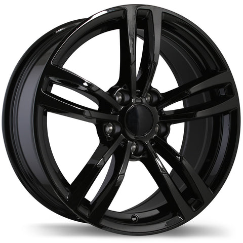 REPLIKA R163A GLOSS BLACK WHEELS | 17X8 | 5X120 | OFFSET: 35MM | CB: 74.1MM