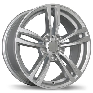 REPLIKA R163A GLOSS SILVER WHEELS | 17X8 | 5X120 | OFFSET: 35MM | CB: 74.1MM