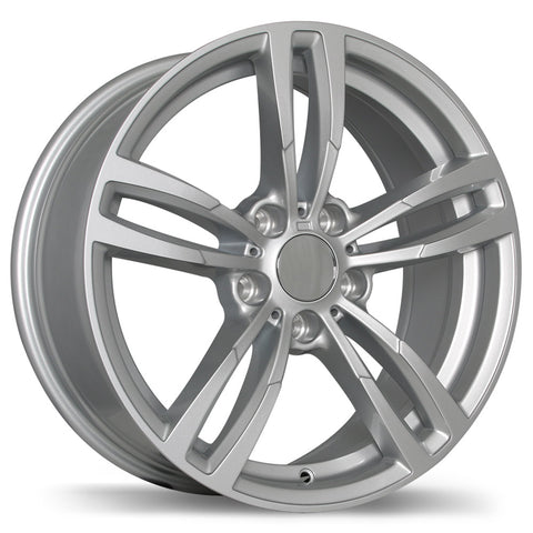 REPLIKA R163A GLOSS SILVER WHEELS | 17X8 | 5X120 | OFFSET: 35MM | CB: 72.6MM