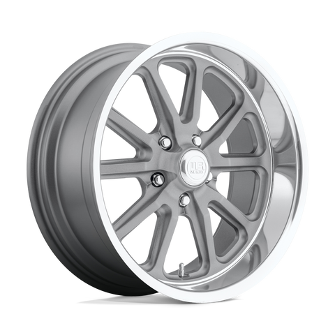 US MAG 1PC U111 RAMBLER TEXTURED GRAY WITH DIAMOND CUT LIP WHEELS | 15X8 | 5X120.65 | OFFSET: 1MM | CB: 72.56MM