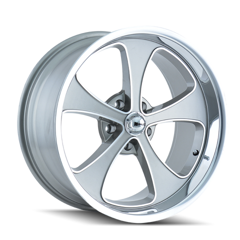 RIDLER 645 GREY WITH MACHINED LIP WHEELS | 17X7 | 5X120.65 | OFFSET: 0MM | CB: 83.82MM