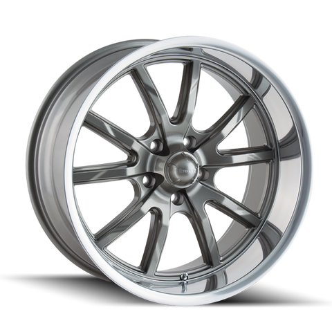 RIDLER TYPE 650 GLOSS GREY POLISHED WHEELS | 18X8 | 5X120.65 | OFFSET: 0MM | CB: 83.82MM