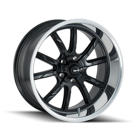 RIDLER TYPE 650 MATTE BLACK POLISHED WHEELS | 18X8 | 5X120.65 | OFFSET: 0MM | CB: 83.82MM