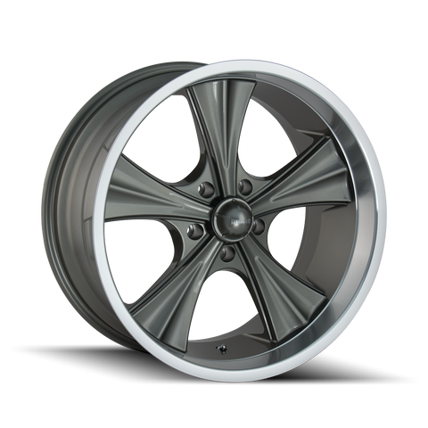 RIDLER 651 GREY WITH MACHINED LIP WHEELS | 18X8 | 5X114.3 | OFFSET: 0MM | CB: 83.82MM