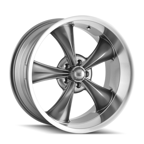 RIDLER 695 GREY WITH MACHINED LIP WHEELS | 17X8 | 5X120.65 | OFFSET: 0MM | CB: 83.82MM
