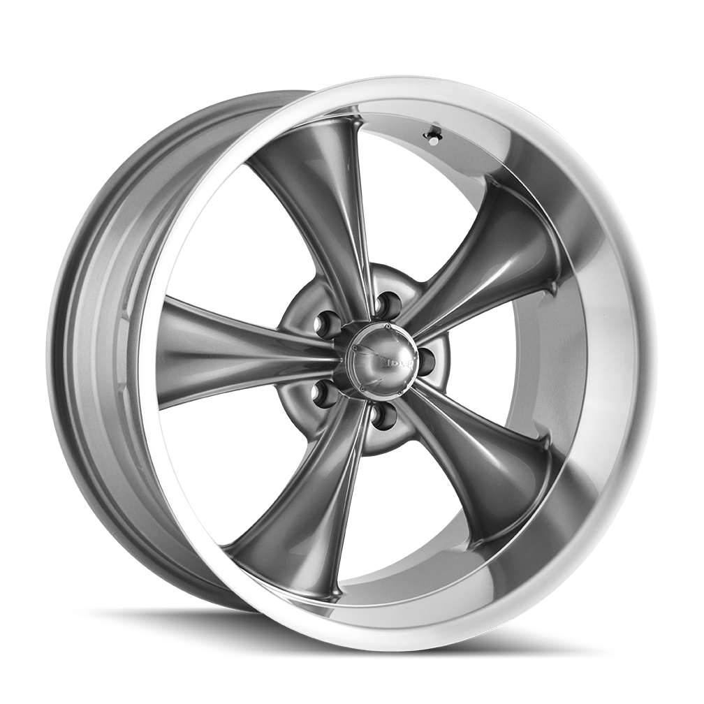 RIDLER 695 GREY WITH MACHINED LIP WHEELS | 17X7 | 5X120.65 | OFFSET: 0MM | CB: 83.82MM