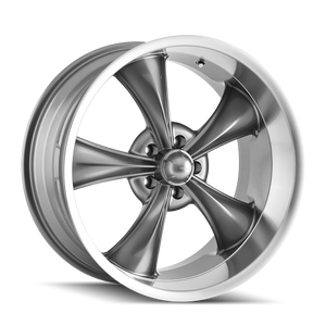 RIDLER 695 GREY WITH MACHINED LIP WHEELS | 17X7 | 5X120.65 | OFFSET: 0MM | CB: 83.82MM