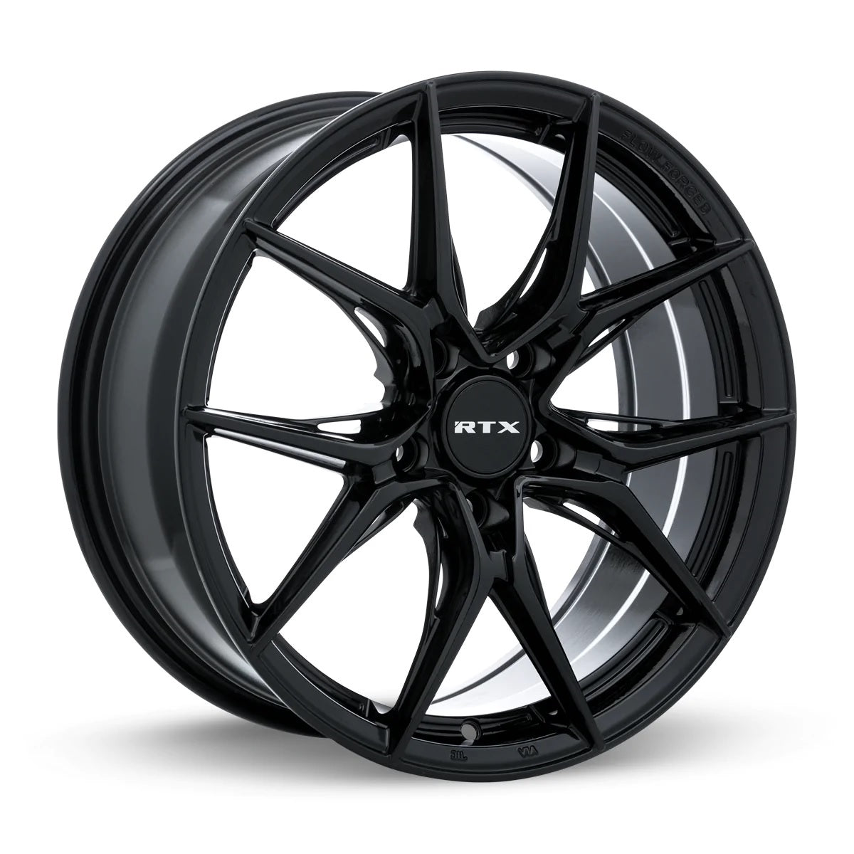 RTX SLICK GLOSS BLACK WHEELS | 16X7 | 5X114.3 | OFFSET: 40MM | CB: 73.1MM