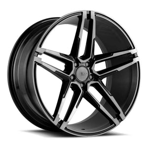 SAVINI BM17 GLOSS BLACK WITH MACHINED SPOKE FACES AND A DOUBLE DARK TINT WHEELS | 20X10.5 | 5X130 | OFFSET: 44MM | CB: 74.1MM