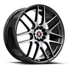 SPEC-1 RACING SP-65 GLOSS BLACK MACHINED WHEELS | 18X8 | 5X114.3/5X100 | OFFSET: 34MM | CB: 73.1MM
