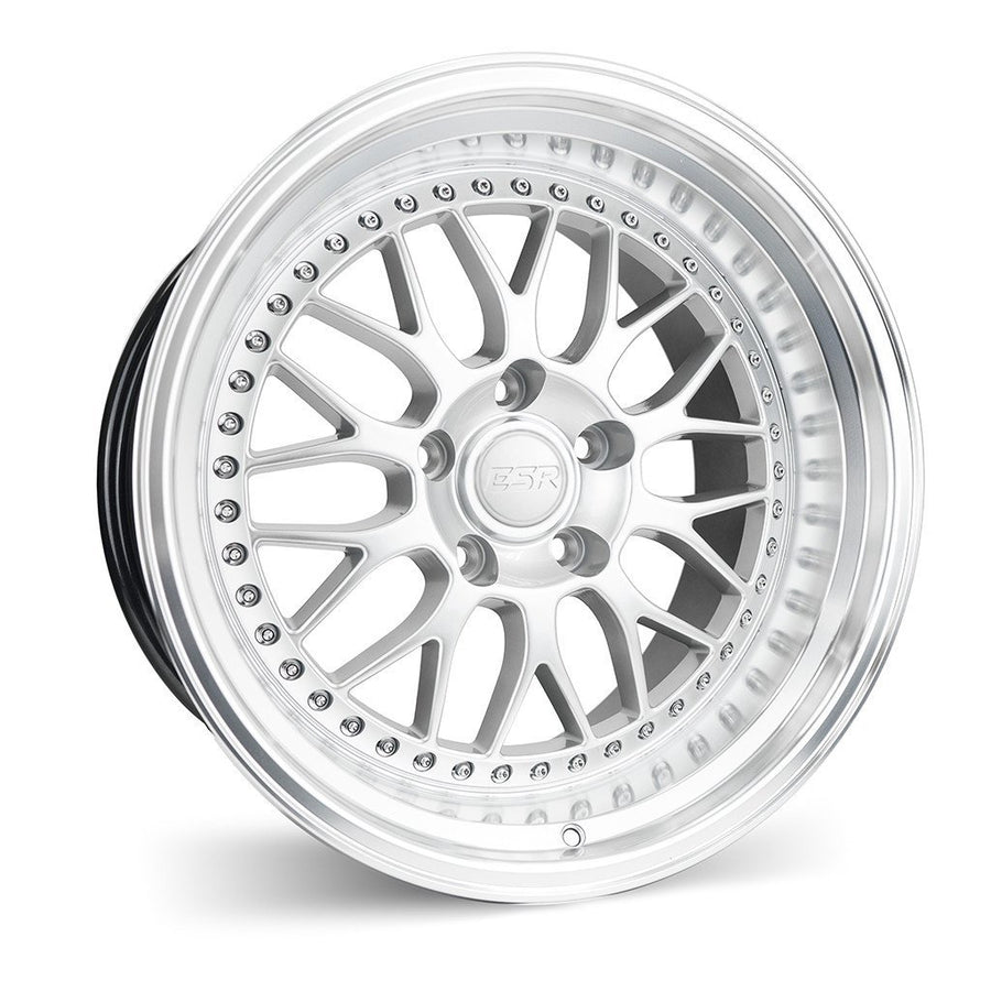 ESR SR01 HYPER SILVER WITH MACHINED LIP WHEELS | 19X9.5 | 5X120 | OFFSET: 35MM | CB: 72.6MM