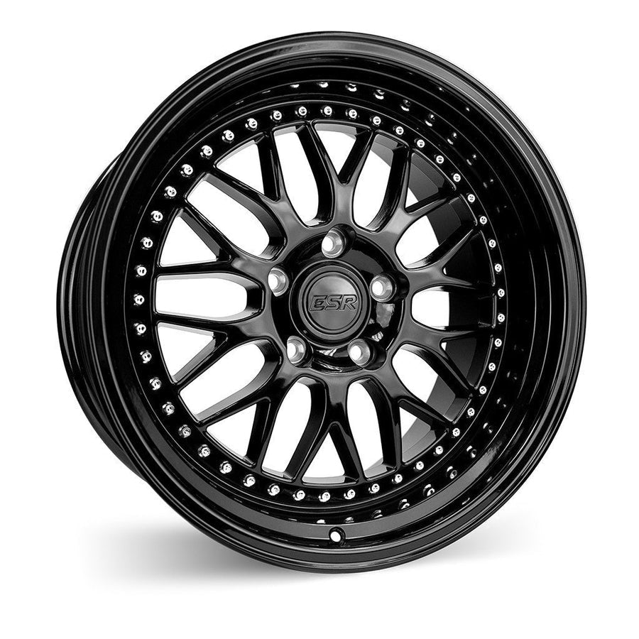 ESR SR01 GLOSS BLACK WHEELS | 18X10.5 | 5X110 | OFFSET: 15MM | CB: 72.6MM (CUSTOM DRILL)