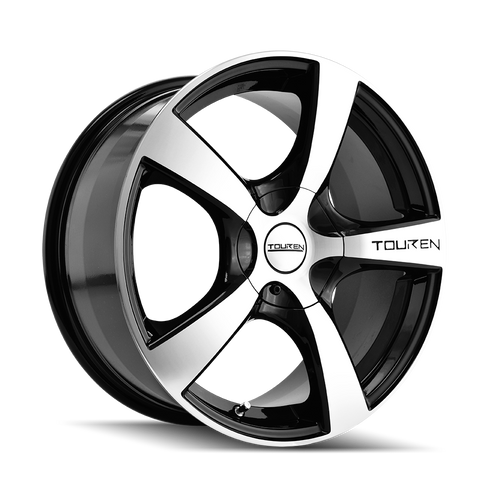 TOUREN 3190 TR9 GLOSS BLACK MACHINED WHEELS | 17X7 | 5X100/5X114.3 | OFFSET: 48MM | CB: 72.62MM