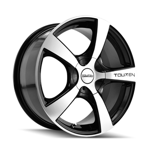 TOUREN 3190 TR9 GLOSS BLACK MACHINED WHEELS | 16X7 | 5X100/5X114.3 | OFFSET: 42MM | CB: 72.62MM