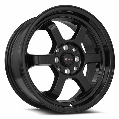 SET OF 4X WHEELS - VORS TR7 GLOSS BLACK WHEELS | 16X7 | 4X108 | OFFSET: 35MM | CB: 73.1MM