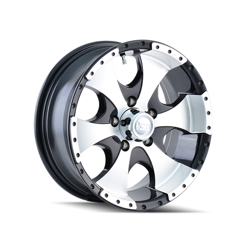 ION TYPE 136 GLOSS BLACK MACHINED WHEELS | 15X6 | 6X139.7 | OFFSET: 0MM | CB: 108MM